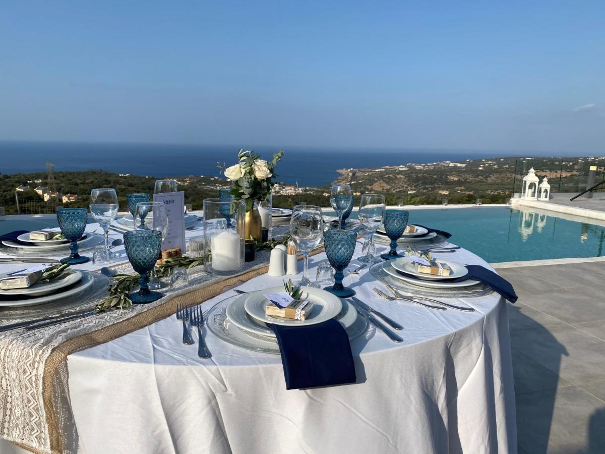Eva Villas West With Infinity Pool & And Panoramic Sea View Gerani Chanion Zewnętrze zdjęcie